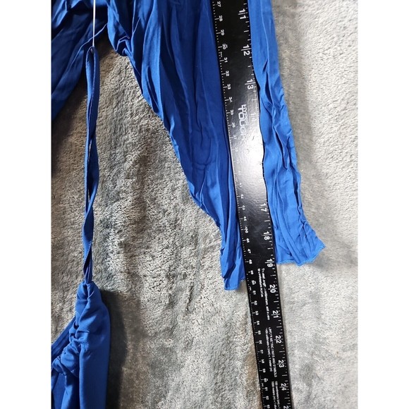 Soft Surroundings Women's XL Blue Tie Duster crinkle pleats with bag lightweight - Picture 8 of 11